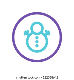 snowman icon. vector illustration