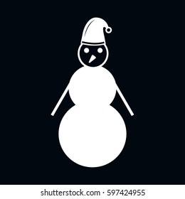 snowman icon vector illustration 