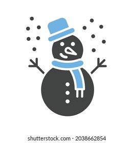 Schneemann Symbol, Vektorbild. Kann auch für den Karneval verwendet werden. Geeignet für mobile Apps, Web-Apps und Printmedien.