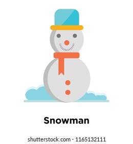 Snowman icon vector isolated on white background, Snowman transparent sign , snowy cold winter symbols