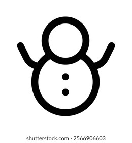 snowman icon, vector isolated on background. simple and modern design