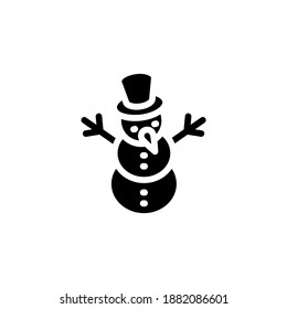 Schneemann-Symbol in Vektorgrafik. Logotyp