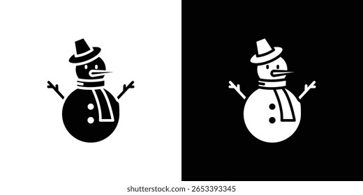 Gráficos escalables del Vector del icono del muñeco de nieve