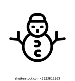 Snowman Icon Vector Symbol Design Illustration