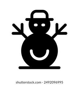 Ilustración de diseño de símbolo de Vector de muñeco de nieve