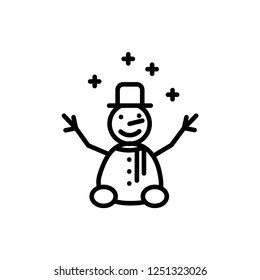 snowman icon vector trendy