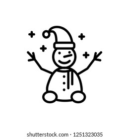 snowman icon vector trendy