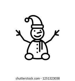 snowman icon vector trendy