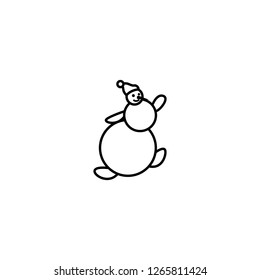 Snowman icon. Winter man icon.