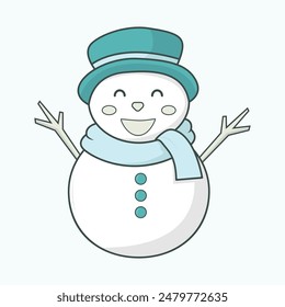 Snowman icon Winter icon set illustration elements