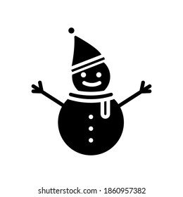 Snowman icon. Winter icon. simple design editable. design vector illustration