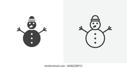 Snowman icons design. vector icons for ui designs