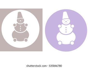 Snowman icons set. Logotype
