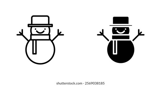 Snowman icons vector graphic pack