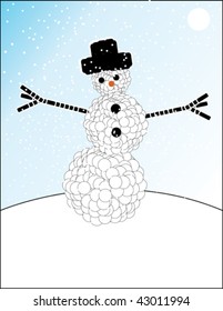 Snowman illustration.