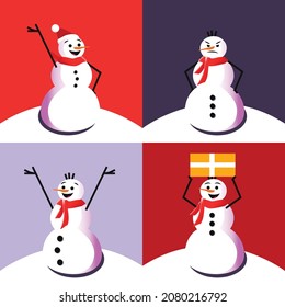 Ilustración de Snowman. Ilustración navideña. Ilustración del vector