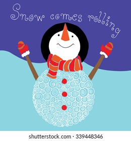 Snowman illustration label