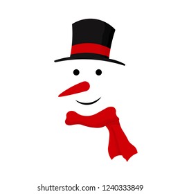 Snowman invisible. Isolated on white background. Vector image.