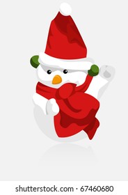 Snowman isolated 5% Gray