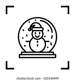 snowman isolated minimal icon. snowman graph line vector icon for websites and mobile minimalistic flat design. 