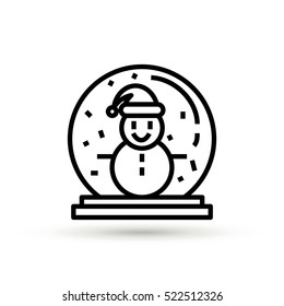snowman isolated minimal icon. snowman graph line vector icon for websites and mobile minimalistic flat design. 