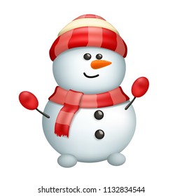 snowman isolated on white