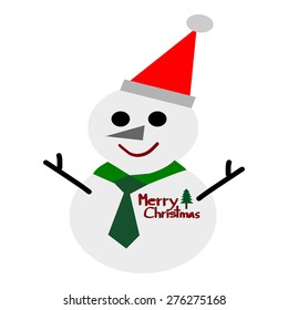 Snowman isolated on white vector