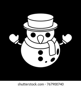 snowman isolated vector icon