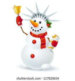 Snowman of liberty