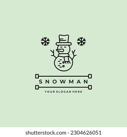 diseño de vectores minimalista de arte de línea de nieve