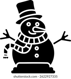 Snowman Linha vetor Ícone Design
