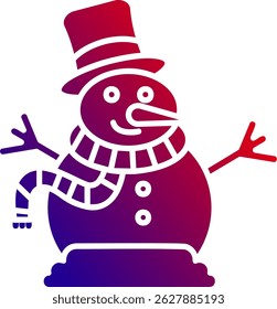 Snowman Linha vetor Ícone Design