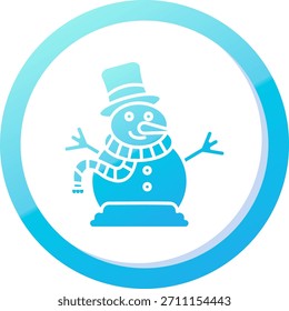 Snowman Line Vektor Icon Design