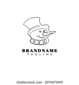 snowman logo icon design modern vector illustration
