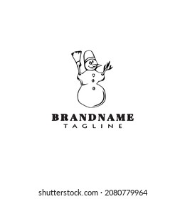 snowman logo icon design template modern vector illustration