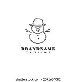 snowman logo icon template modern vector illustration