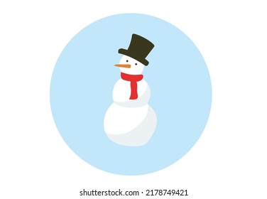 Ilustración vectorial mínima del logotipo de Snowman