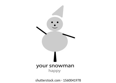 snowman logo template vector icon illustration.winter season.