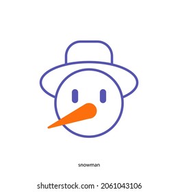 snowman logo vector design template