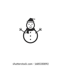 snowman logo vector icon template design 