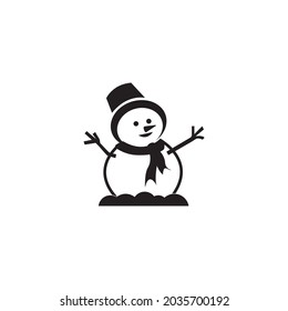 snowman logo vector icon template design