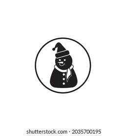 snowman logo vector icon template design