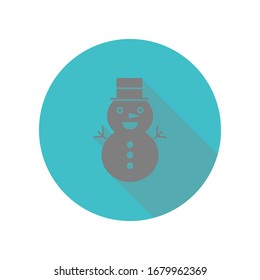 Icono de la sombra larga de Snowman. Glifo simple, vector plano de iconos web para ui y ux, sitio web o aplicación móvil