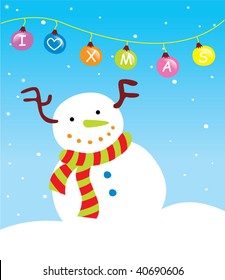 snowman loves christmas