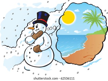 Snowman needs a vacation