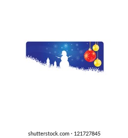 snowman new 2013 year vector illustration