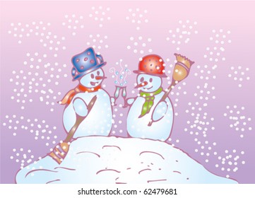 snowman New Year's Toast