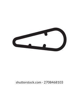 Snowman nose outline vector flat illustration design