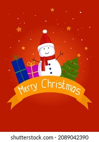 Snowman on Christmas days icon character vector illustration.
