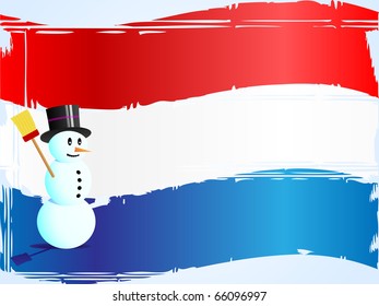 Snowman on the Dutch flag